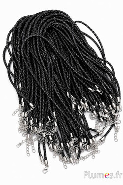 Halsketting - lengte 45 cm - zwart